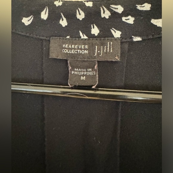 J Jill Wherever Collection‎ Black With White Cardigan Size Medium - Picture 8 of 9